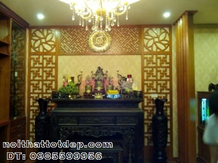 vách cnc phòng thờ